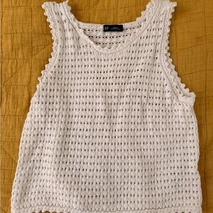GAP Women's Cream Crochet Tank Top